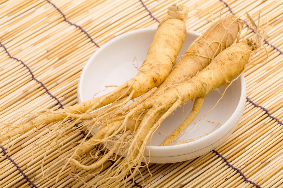 raíz de ginseng para a ampliación do pene