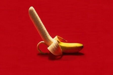 plátano simboliza un pene agrandado a través do exercicio